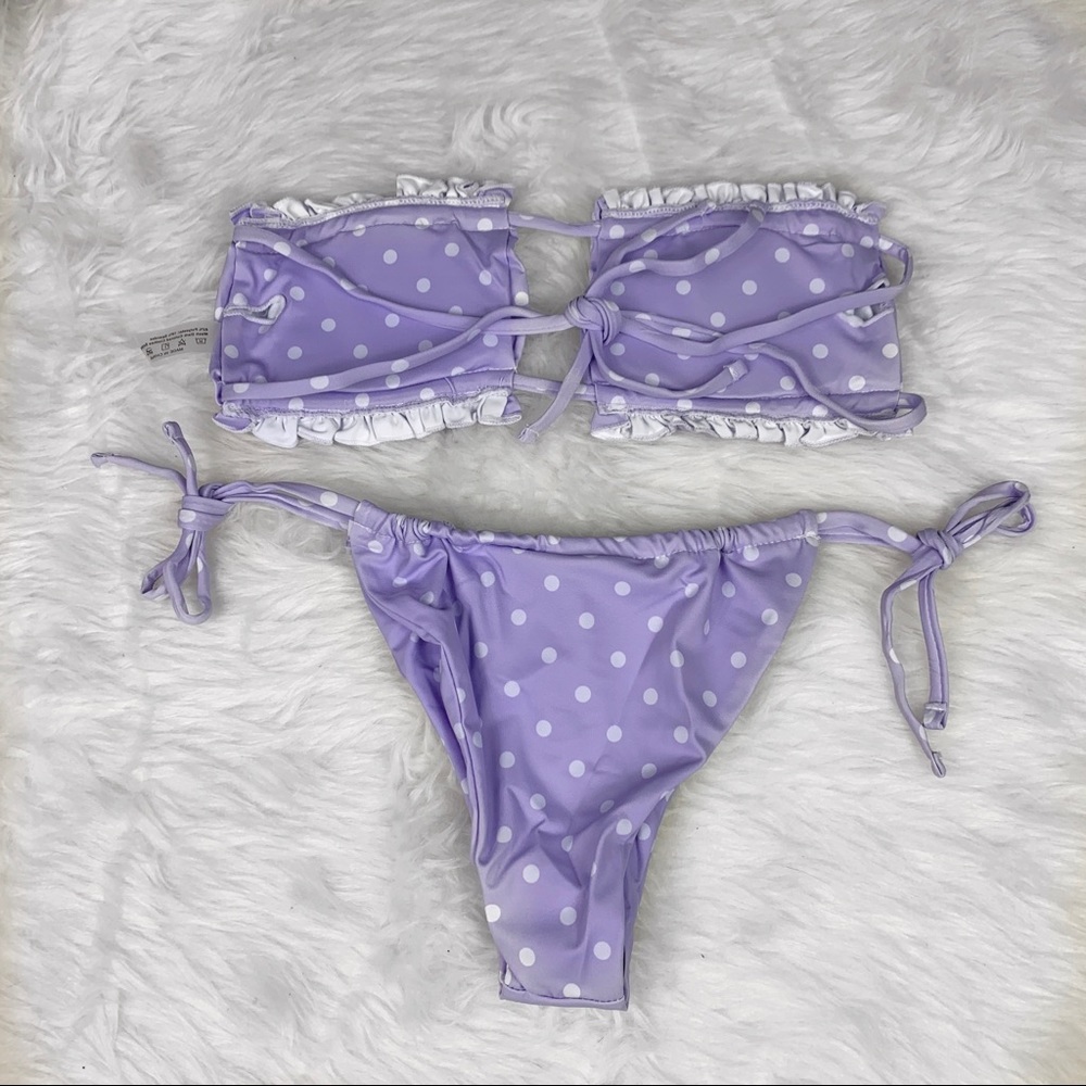 👙New! “KATE” Ruffle Bandeau Bikini Set - Picture 3 of 5